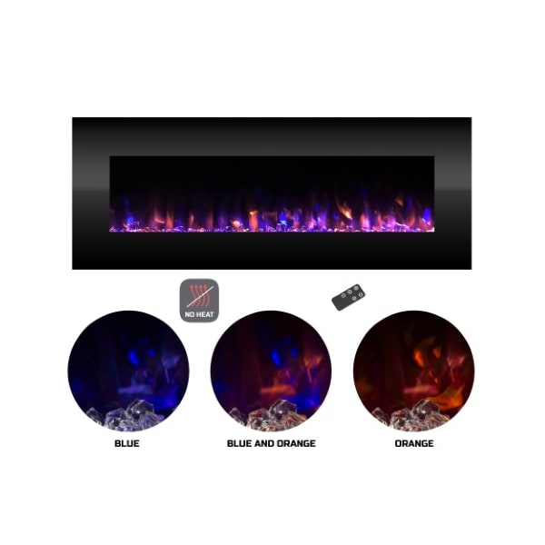 Hastings Home Hastings 54 inch Home Electric Fireplace- Wall Mounted Color Changing LED Flames with Remote Control 349622YYF - main